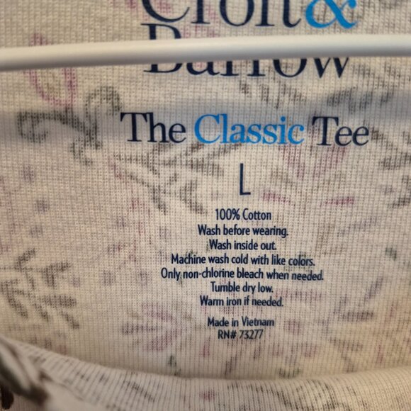 Croft & Barrow Long-Sleeve T-Shirt; Pure Cotton; Women's Sz Large; EUC - Picture 2 of 5